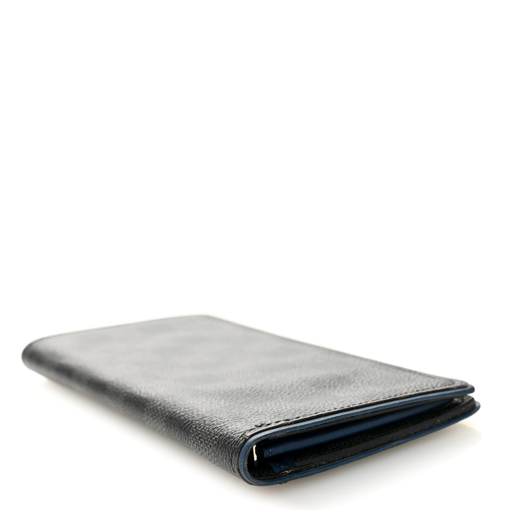 Louis Vuitton Damier Graphite Brazza Wallet Bleu Neon