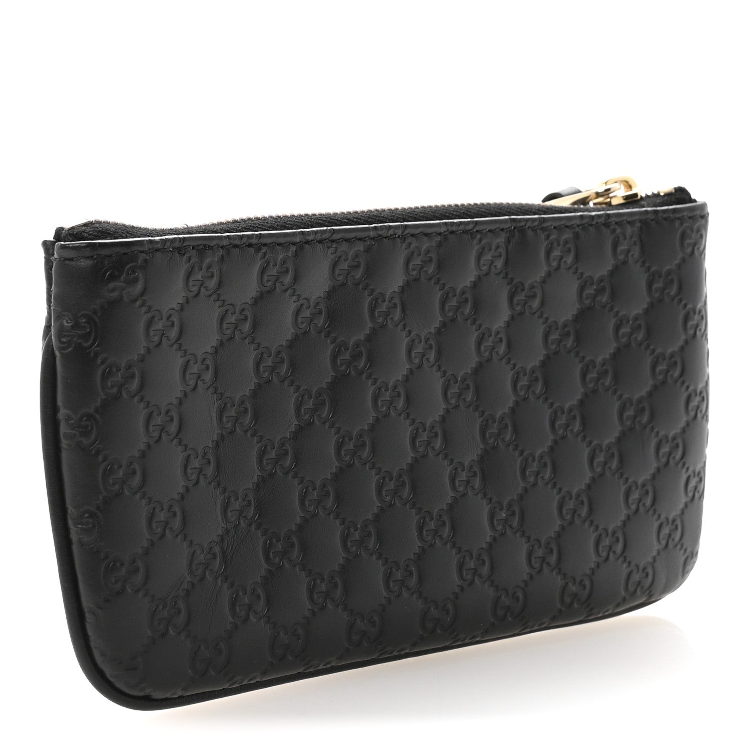 Gucci Microguccissima Key Ring Coin Case Black