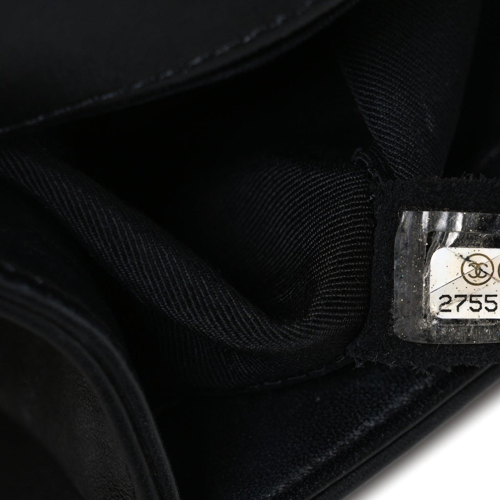 Chanel Calfskin Braided Small Boy Flap Black