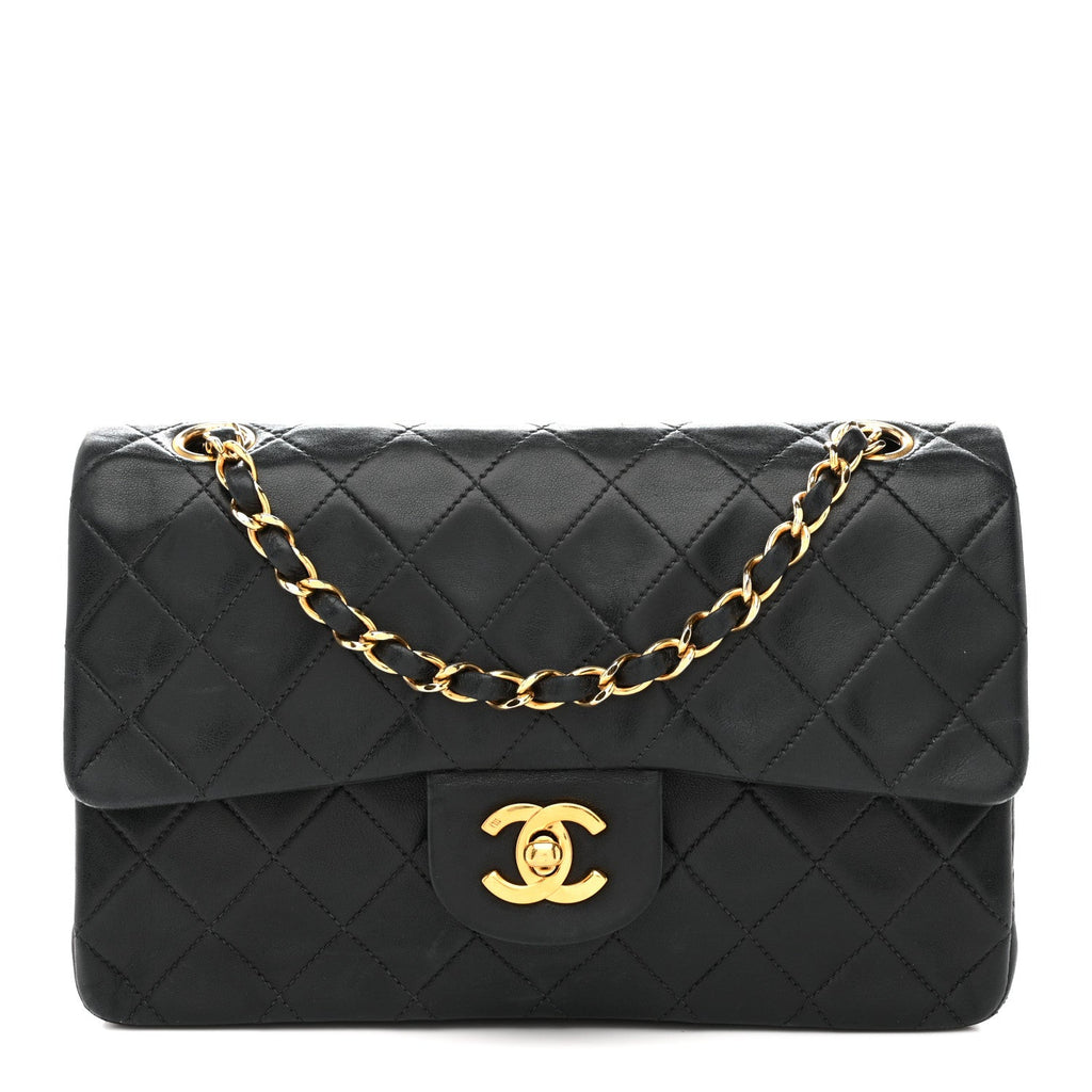 Chanel Lambskin Quilted Small Double Flap Black