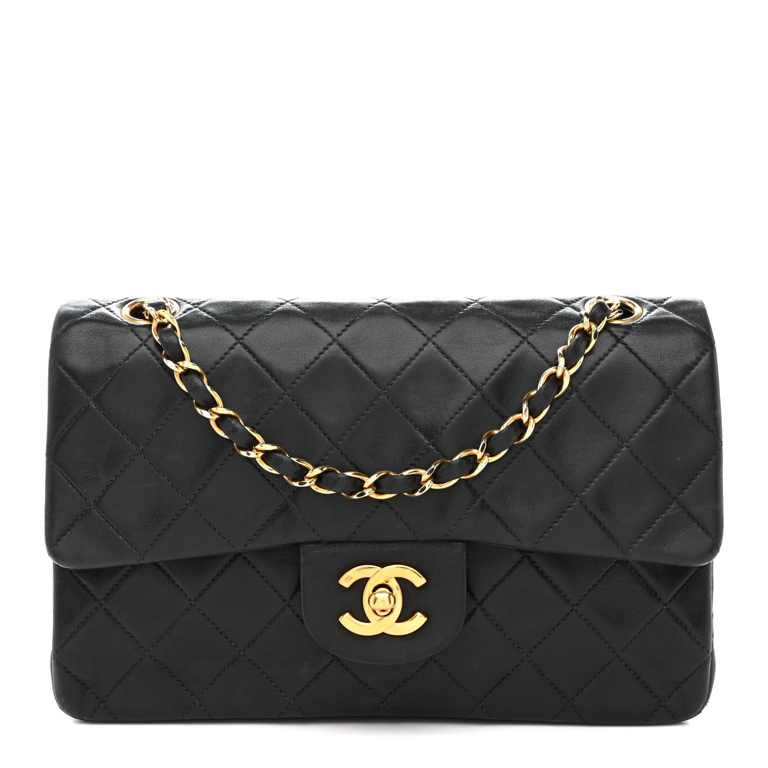 Chanel Lambskin Quilted Small Double Flap Black
