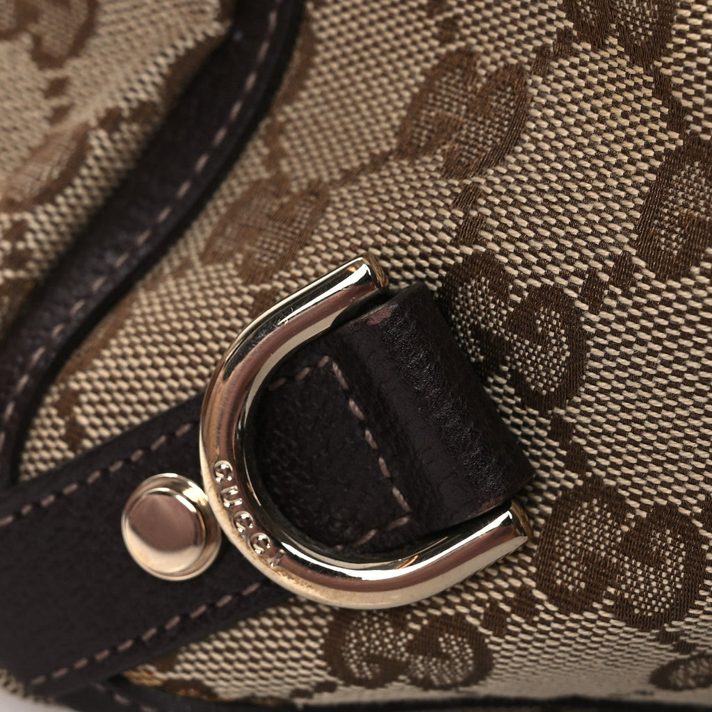 Gucci Monogram Medium Abbey Tote  Brown