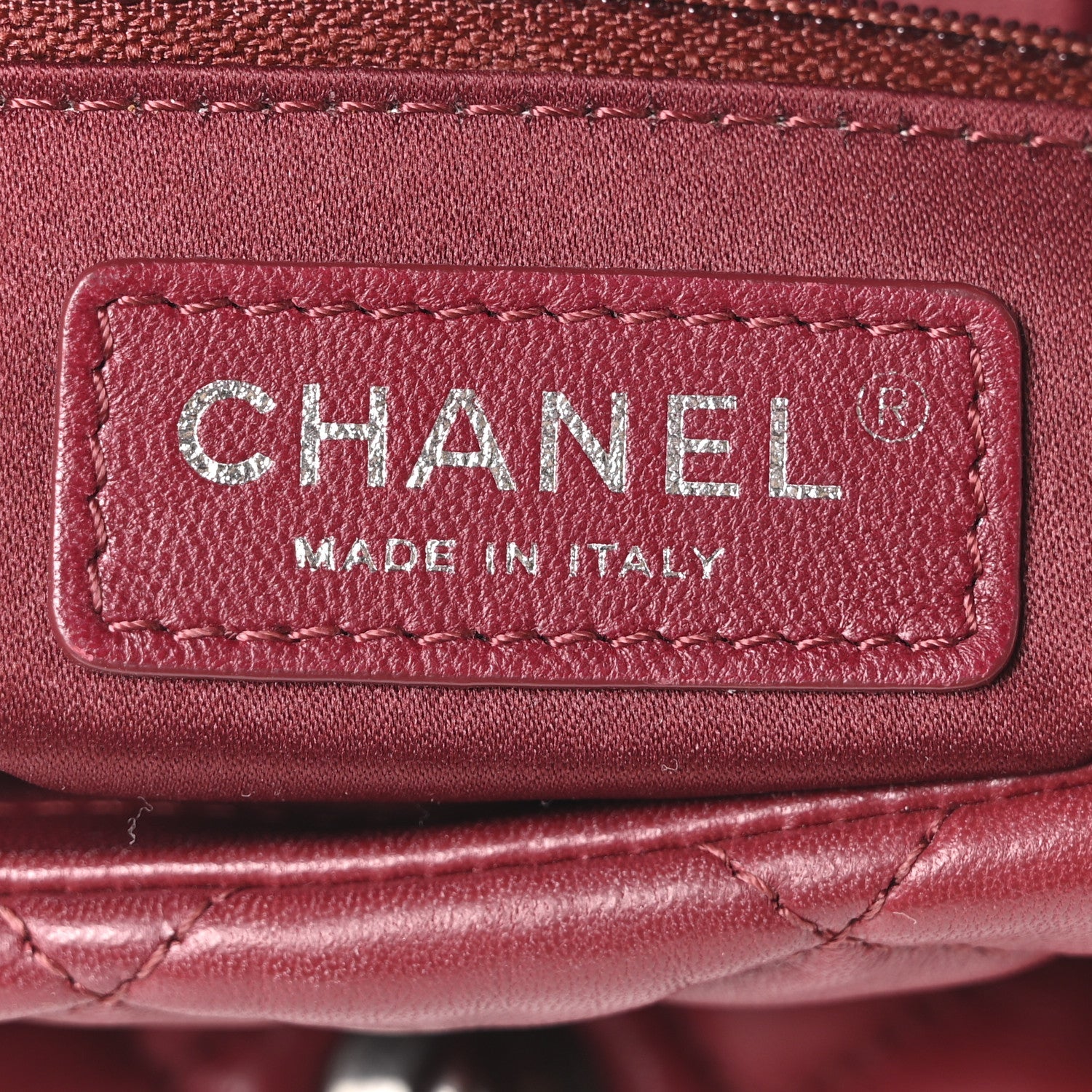 Chanel Lambskin Quilted Mini Round Flap Red