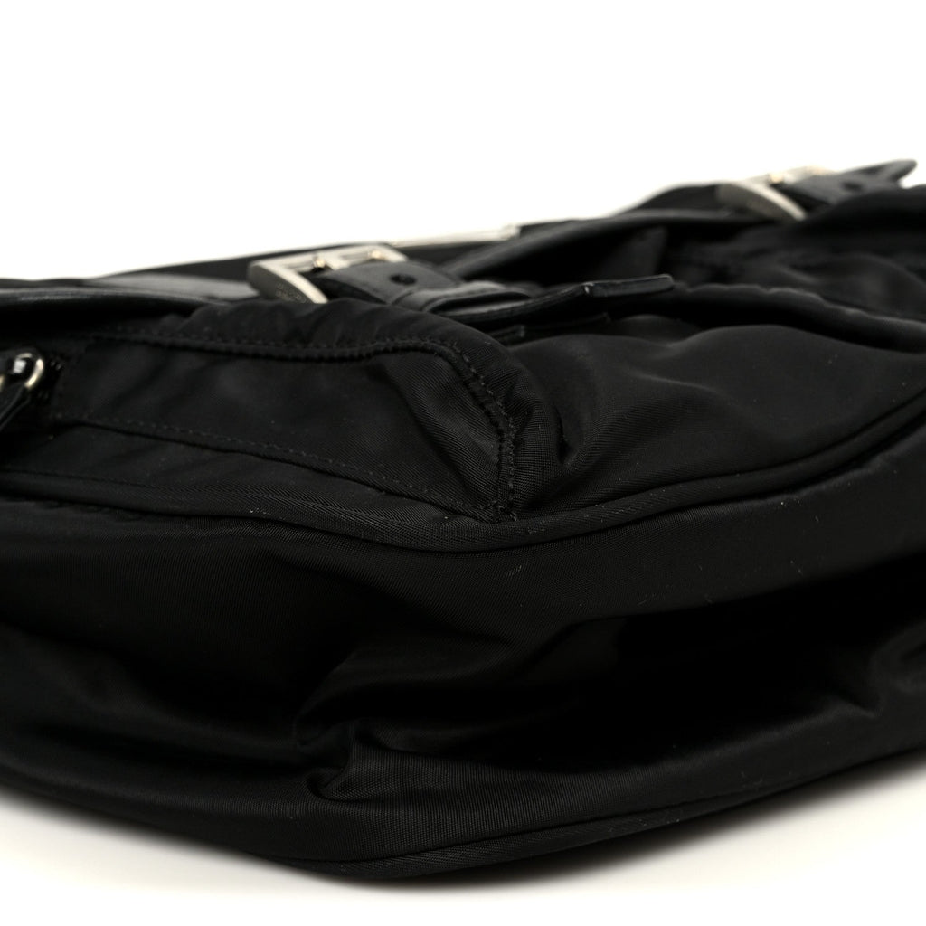Prada Tessuto Nylon Messenger Bag Black