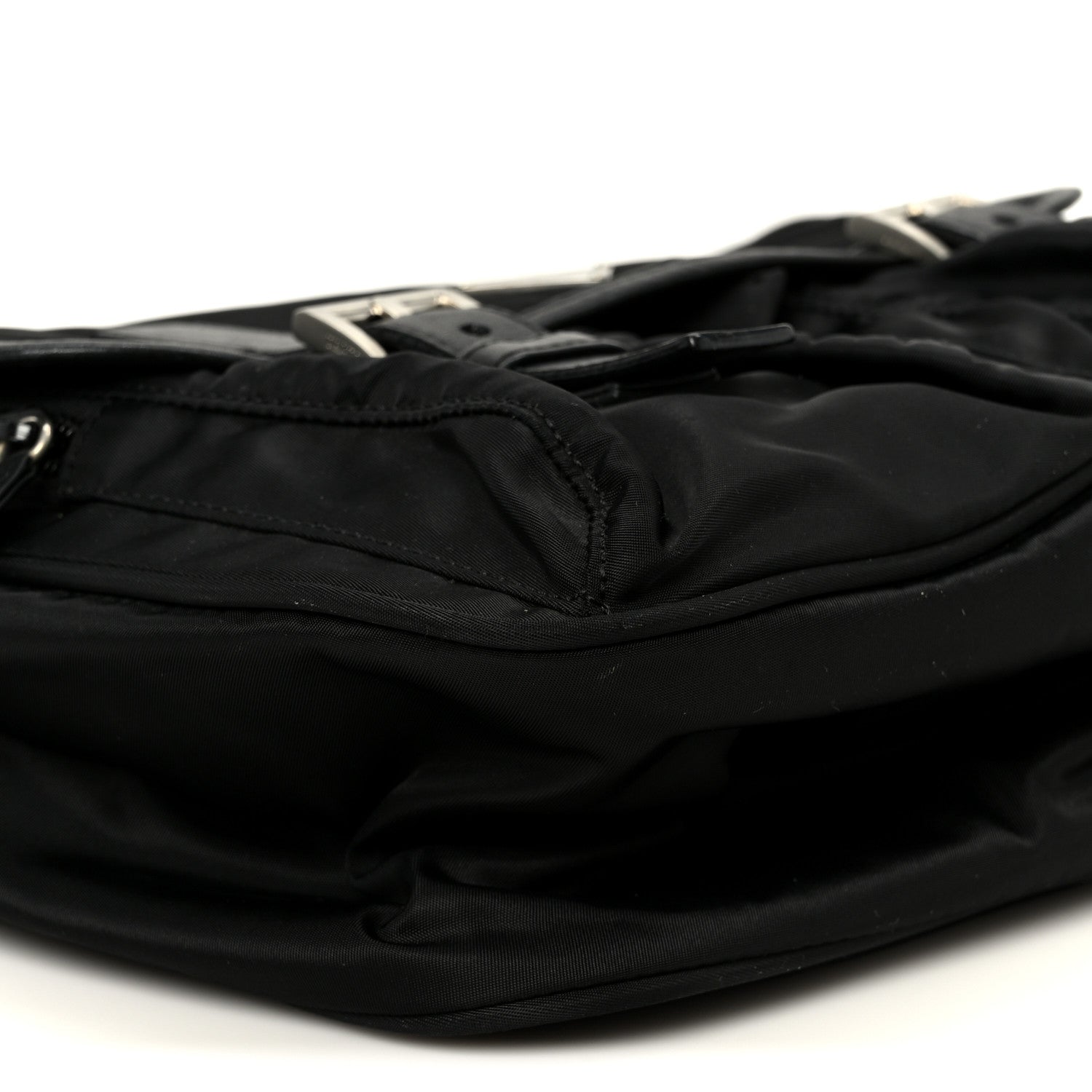 Prada Tessuto Nylon Messenger Bag Black