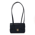 Chanel Shiny Caviar Mini Preppy Coco Shoulder Bag Dark Blue