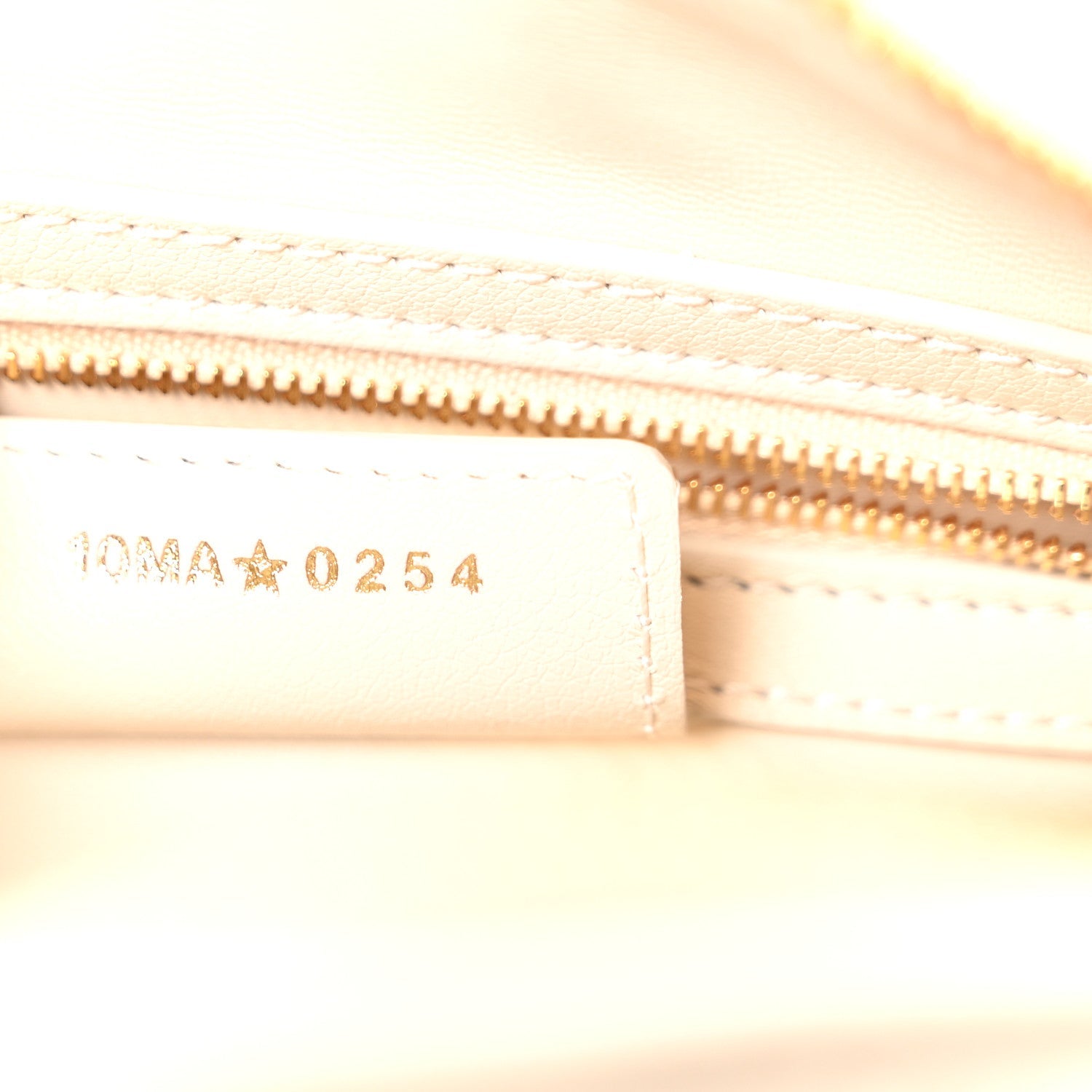 Christian Dior Calfskin Macrocannage Groove 20 Bag Dusty Ivory