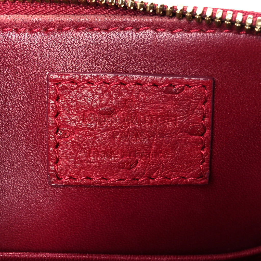 Louis Vuitton Ostrich Alma BB Red