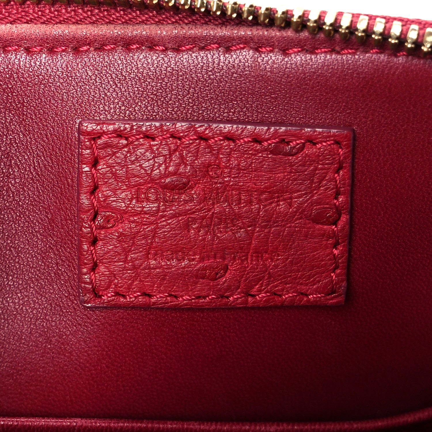 Louis Vuitton Ostrich Alma BB Red