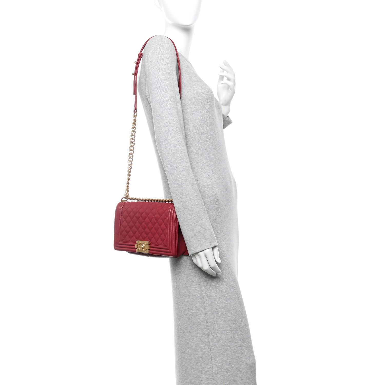 Chanel Caviar Quilted Medium Boy Flap Burgundy