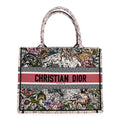 Christian Dior Canvas Embroidered Medium Zodiac Book Tote Latte Multicolor