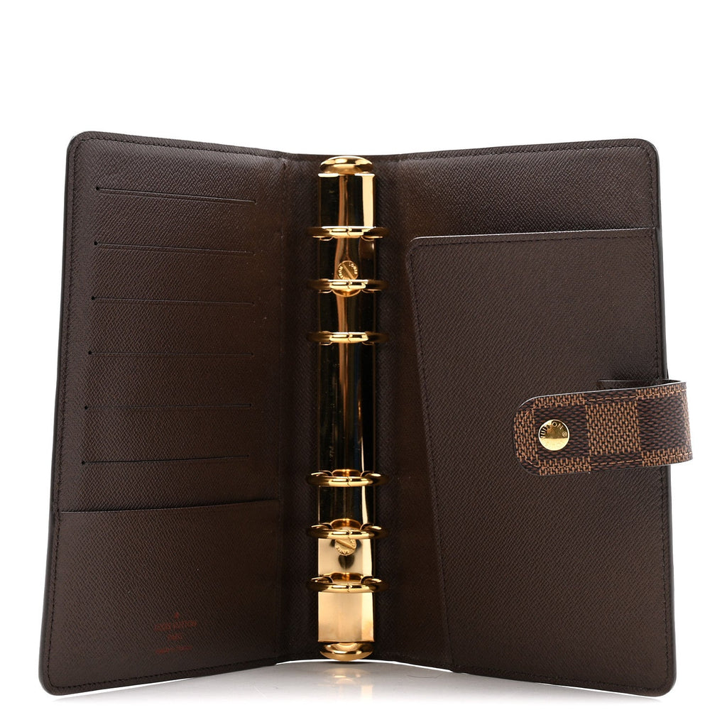 Louis Vuitton Damier Ebene Medium Ring Agenda Cover