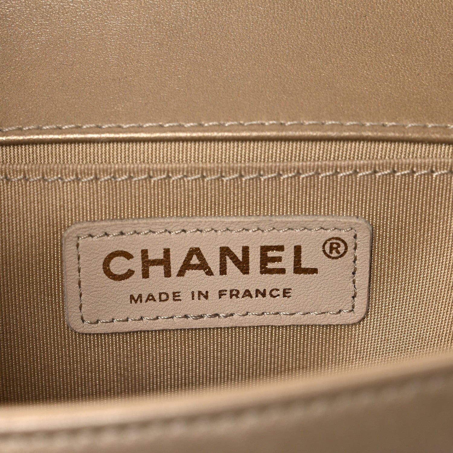 Chanel Metallic Lambskin Medium Scaled Boy Flap Gold