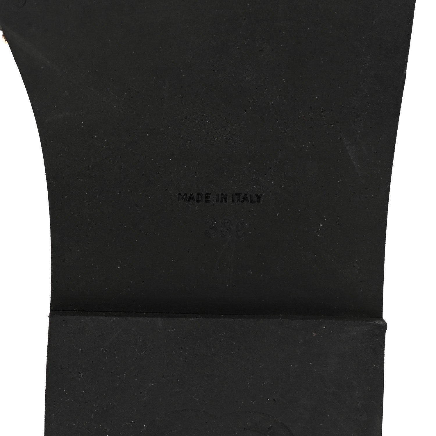 Lambskin Chain Cork Slide Sandals 38 Black