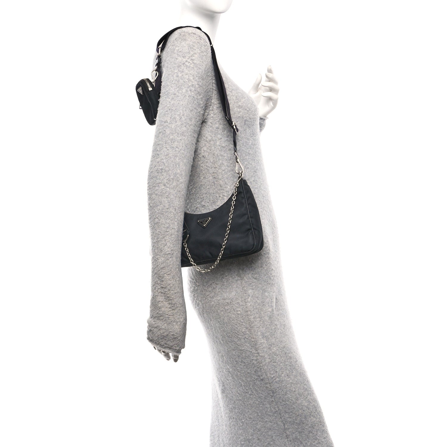 Prada Re-Nylon Saffiano Re-Edition 2005 Shoulder Bag Black