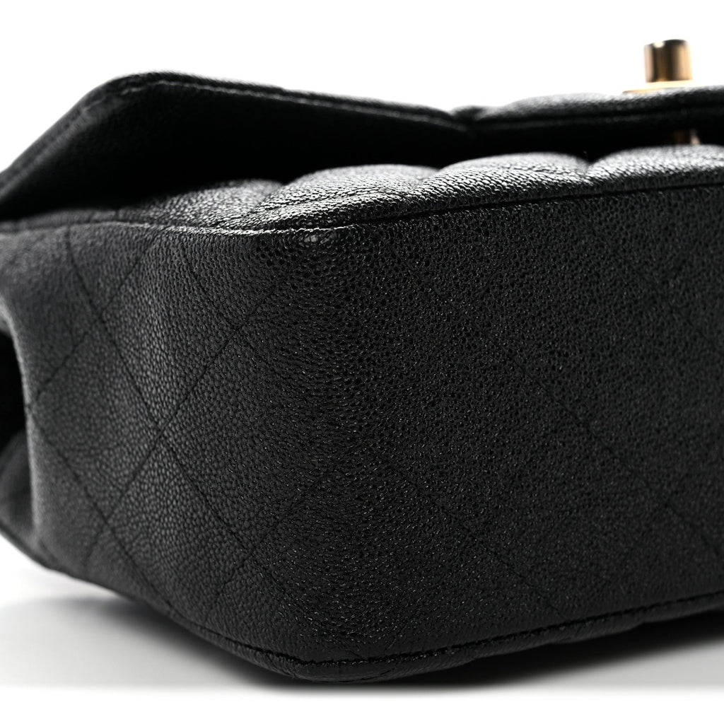 Chanel Caviar Quilted Mini Top Handle Rectangular Flap Black