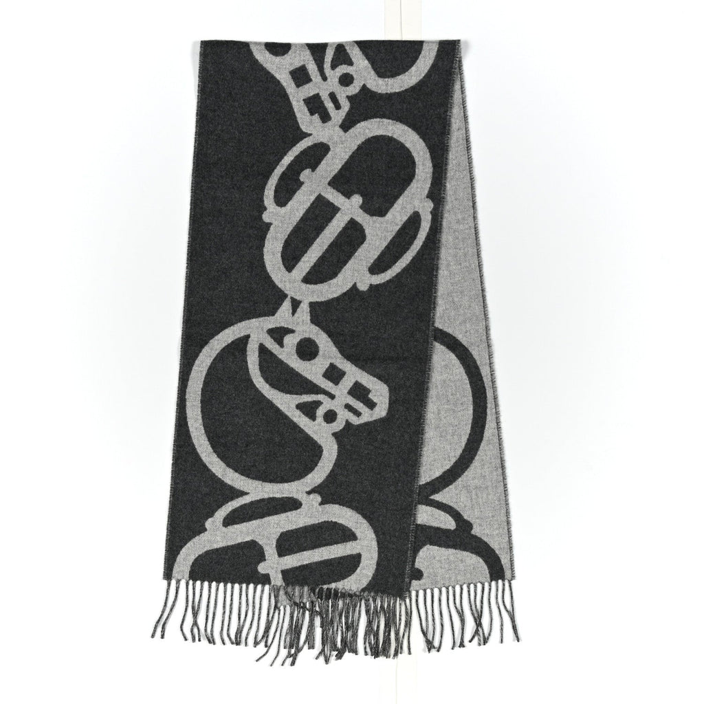Louis Vuitton Wool Cashmere Lock And Keys Scarf Black