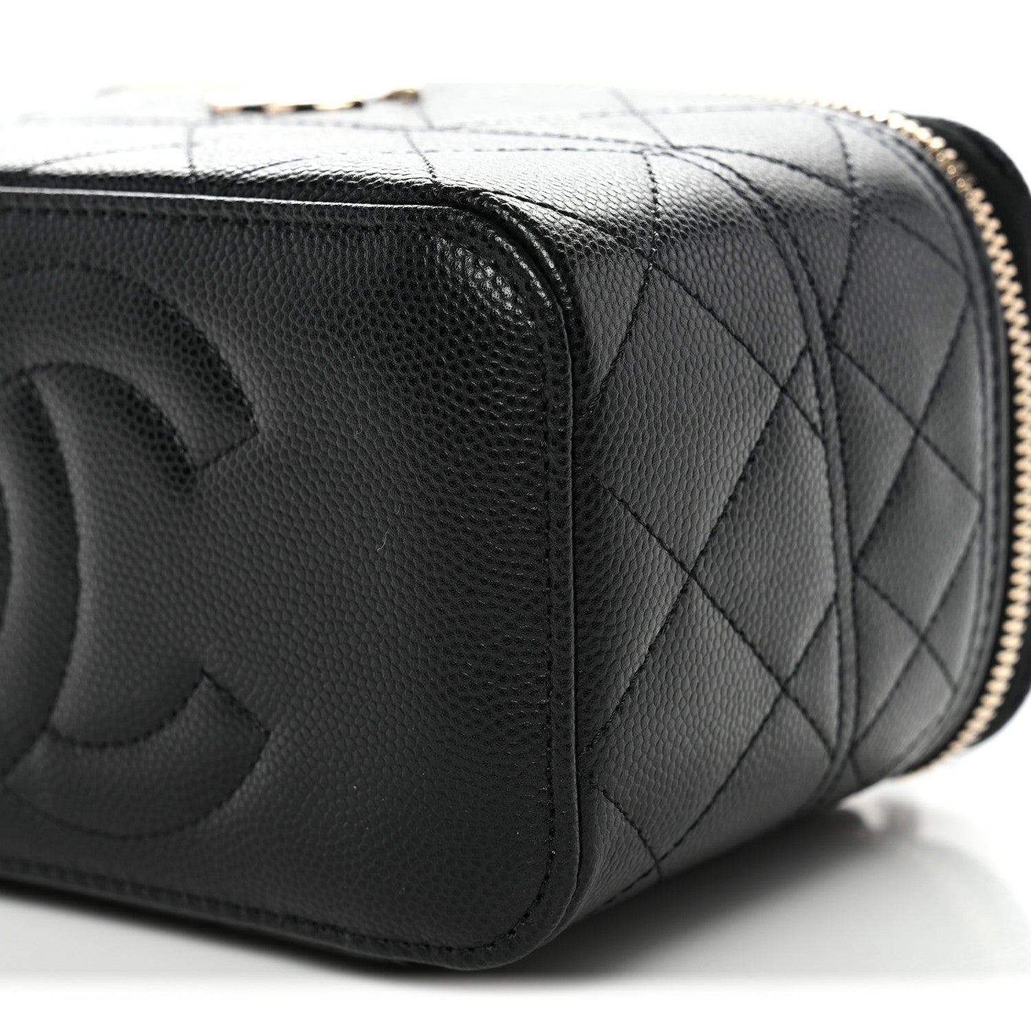 Chanel Caviar Quilted Trendy Handle Mini Vanity Black