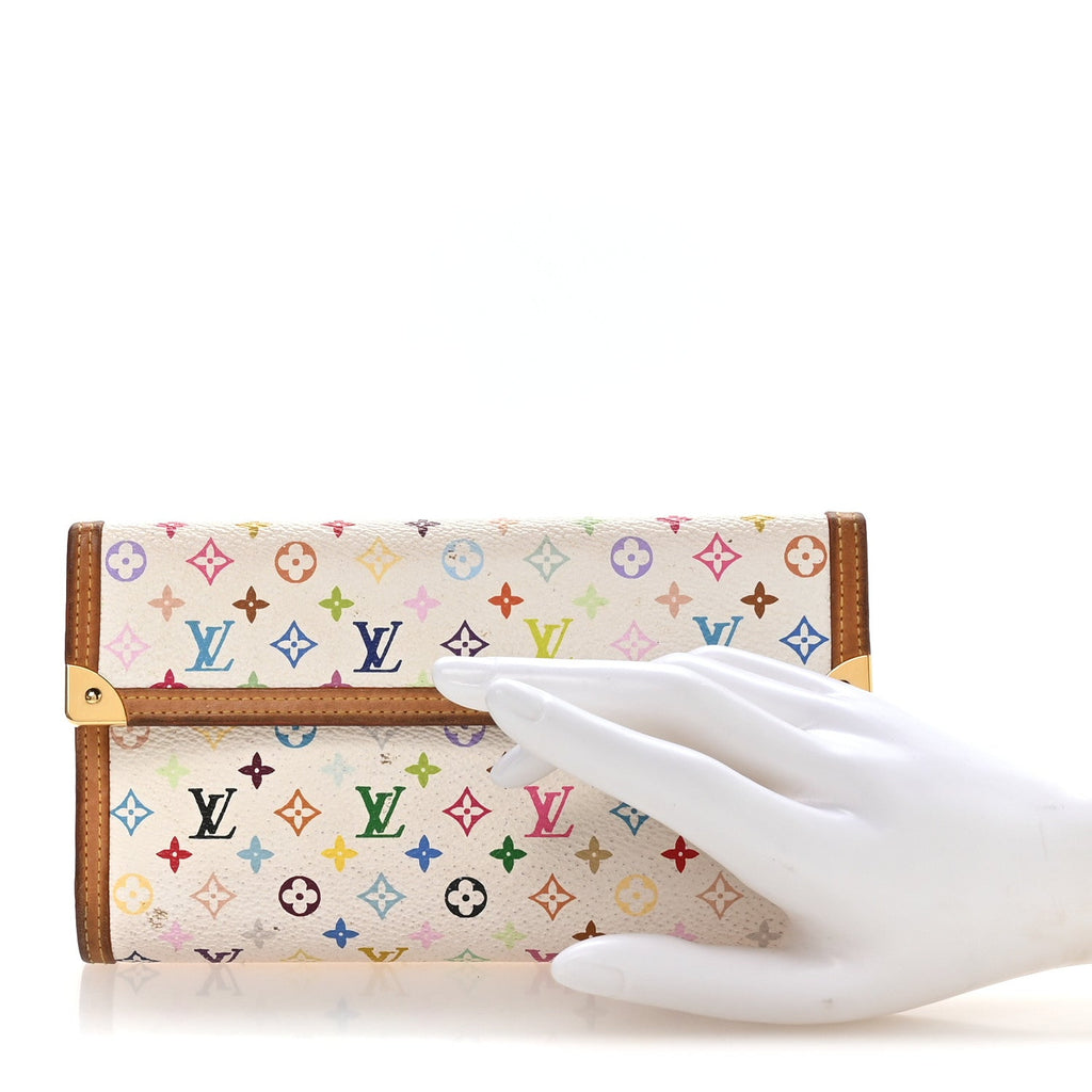 Louis Vuitton Monogram Multicolor Porte Tresor International Wallet White