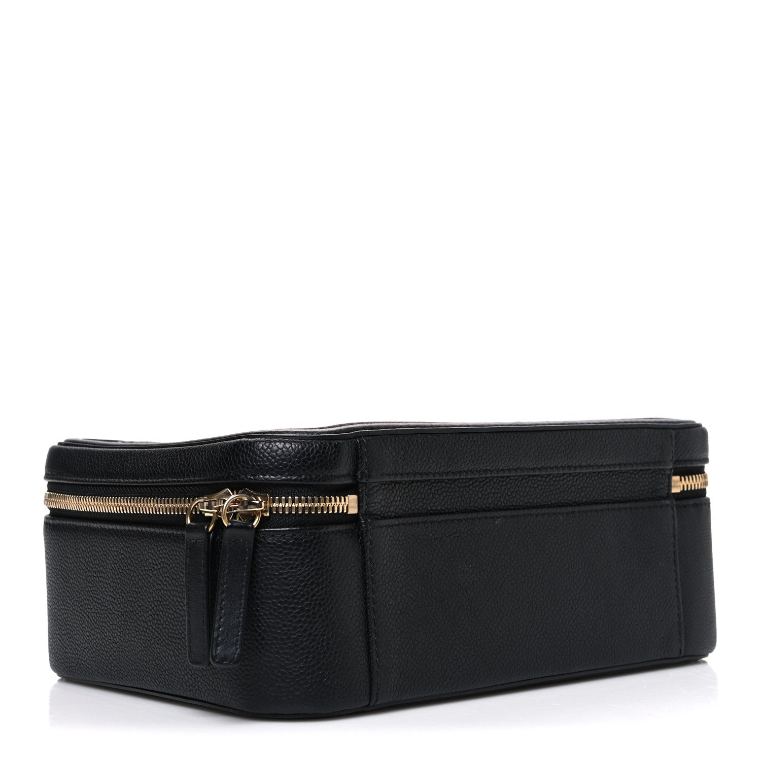 Chanel Caviar Quilted Large CC Filigree Vanity Case Black