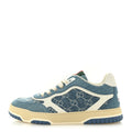 Gucci New Denim Delave GG Monogram Womens Re-Web Sneakers 40 Light Blue Royale