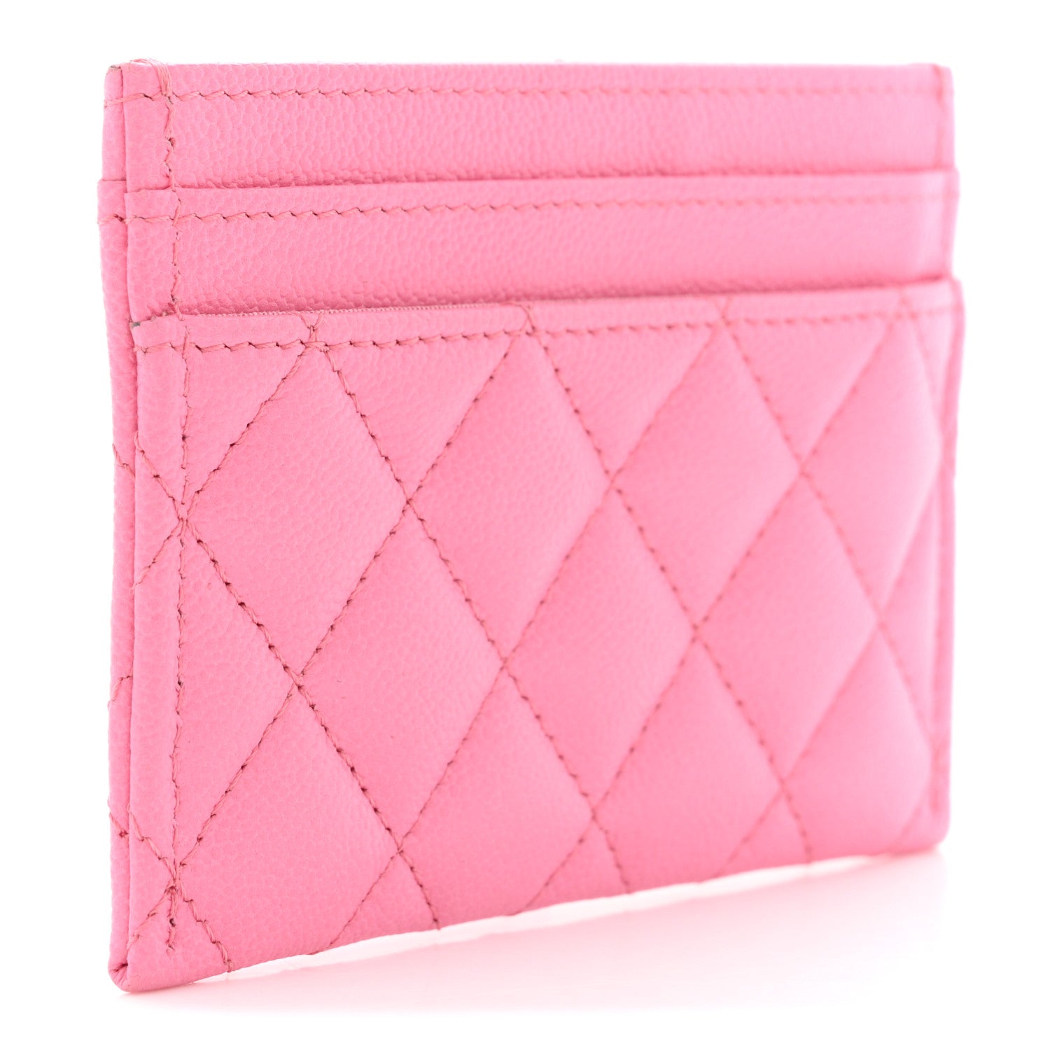 Caviar Quilted Boy Card Holder Pink
