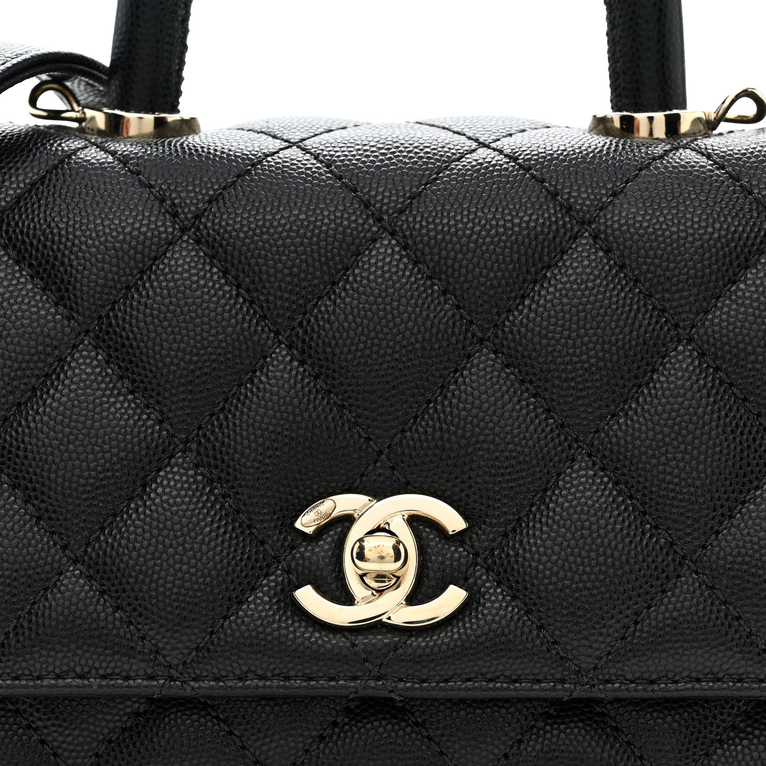 Chanel Caviar Quilted Extra Mini Coco Handle Flap Black