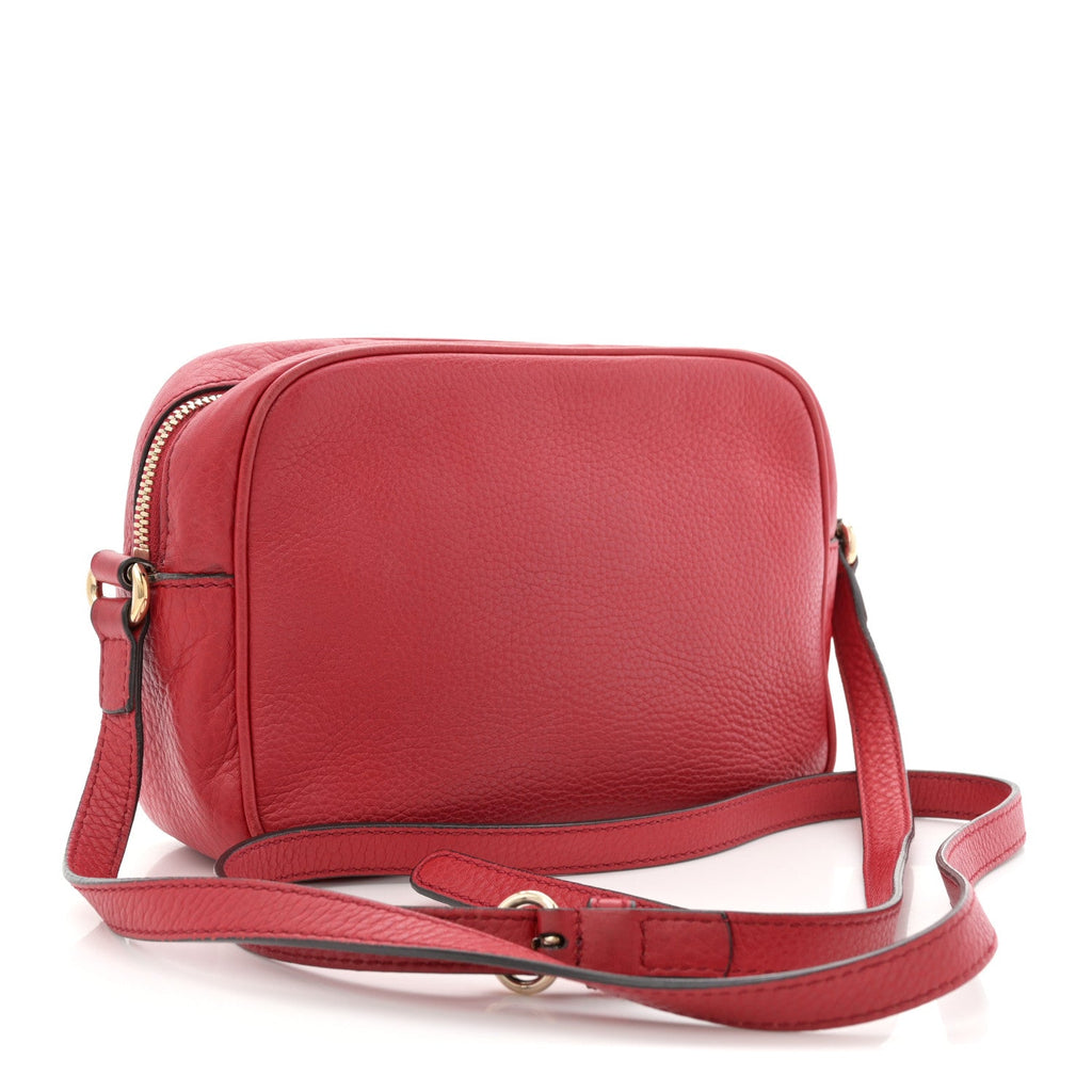 Gucci Pebbled Calfskin Small Soho Disco Bag Vibrant Red