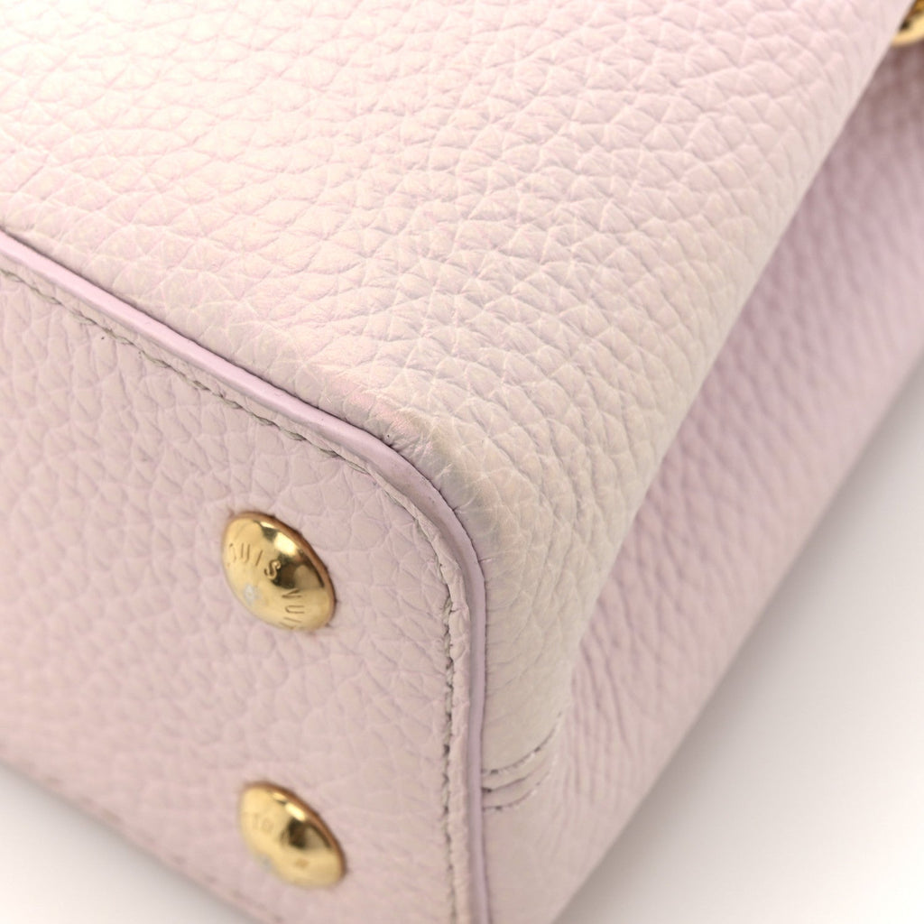 Louis Vuitton Taurillon LV Ski Capucines Mini Pearly Lilac