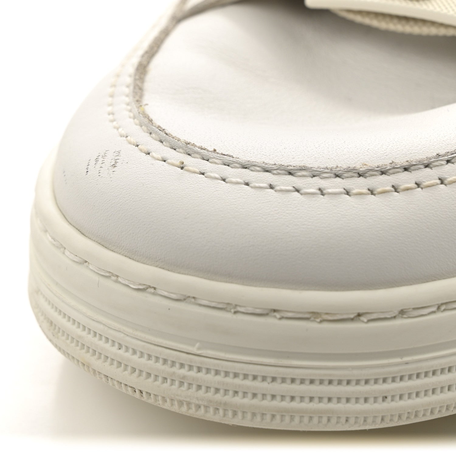Calfskin Womens CC Logo Sneakers 38.5 White