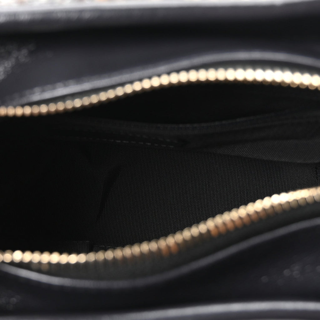 Chanel Tweed Calfskin Small Gabrielle Hobo Brown