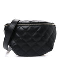 Chanel Lambskin Quilted Waist Belt Bag Black