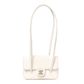 Chanel Shiny Caviar Mini Preppy Coco Shoulder Bag White
