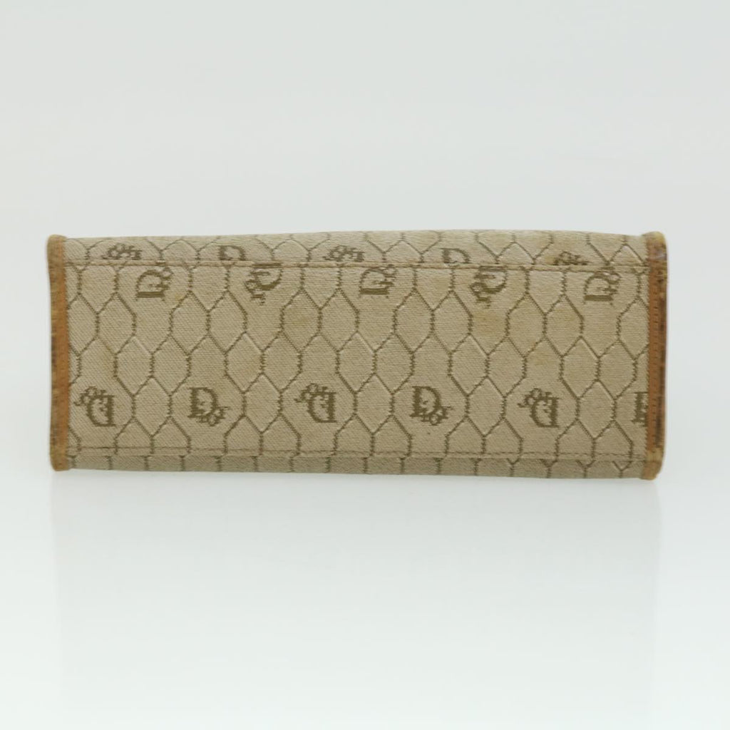 CHRISTIAN DIOR Honeycomb Canvas Hand Bag Beige  31593