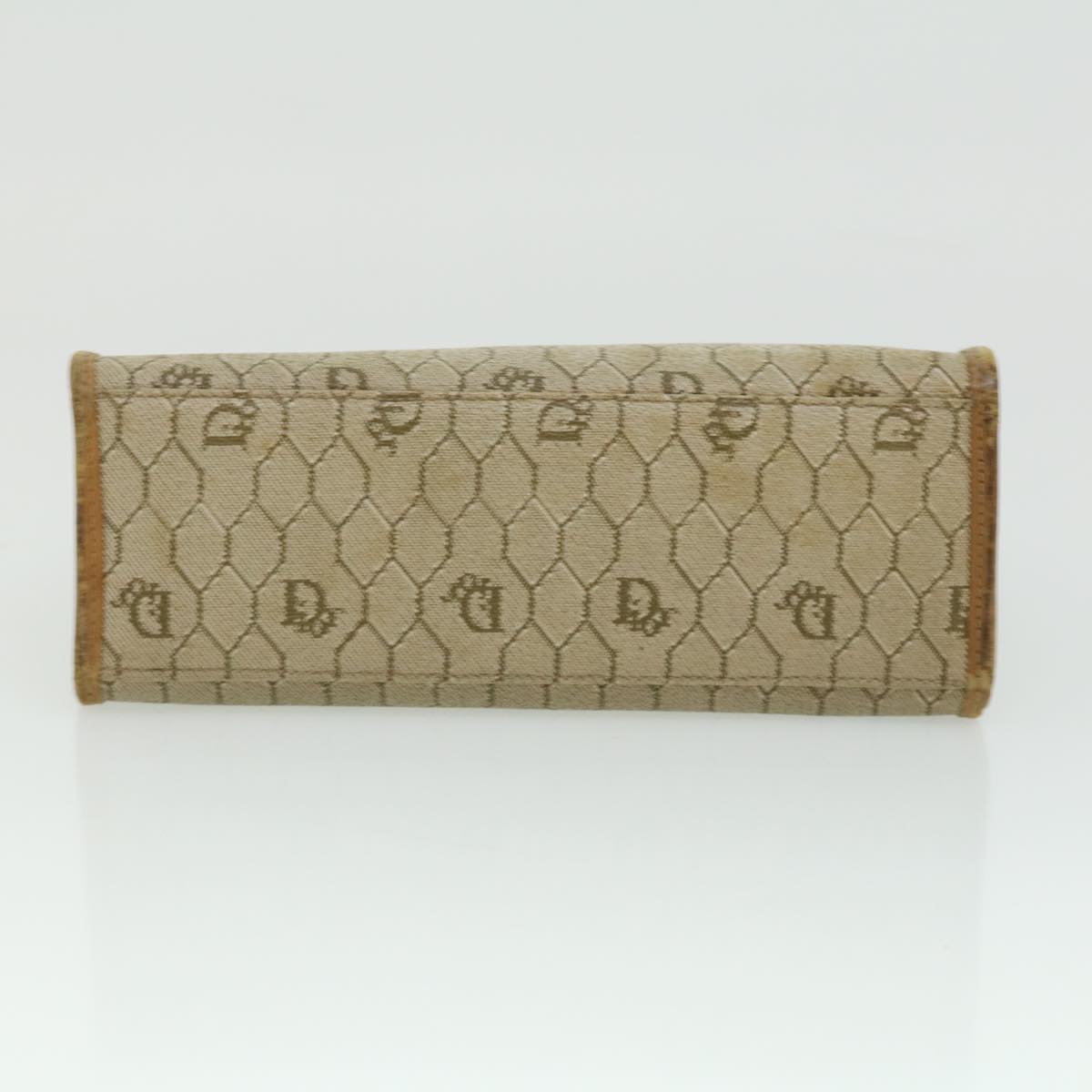 CHRISTIAN DIOR Honeycomb Canvas Hand Bag Beige  31593