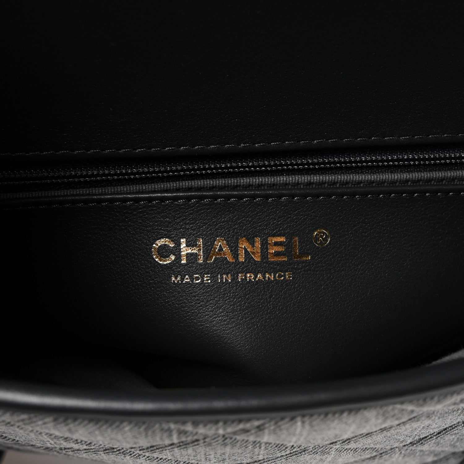 Chanel Washed Denim Quilted Messenger Flap Black