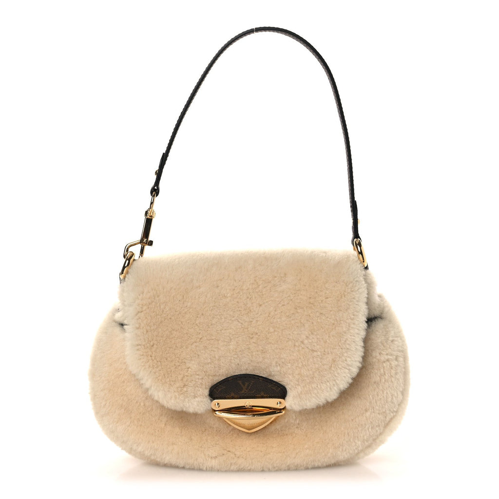 Louis Vuitton Shearling Monogram Sunset Cream