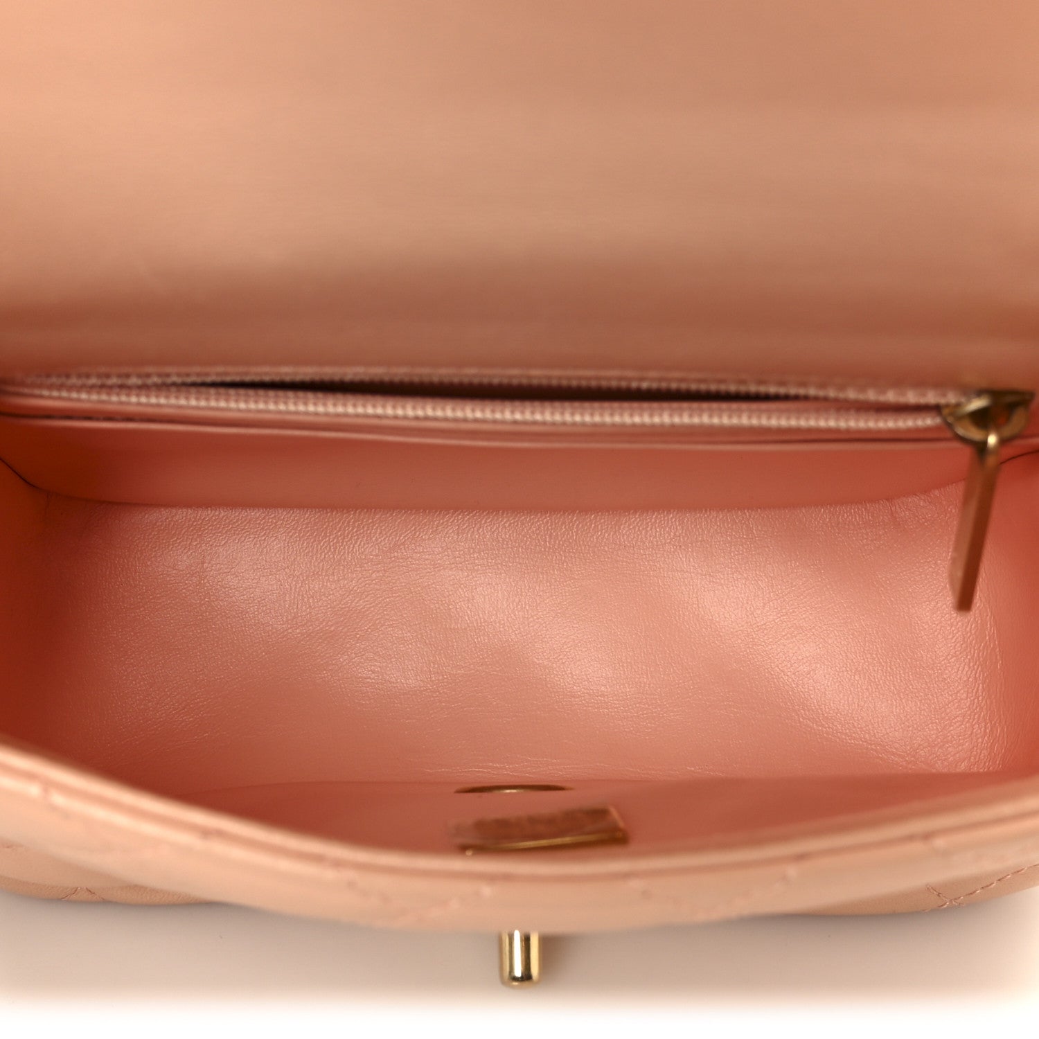 Chanel Lambskin Quilted Mini Pearl Crush Flap Light Orange