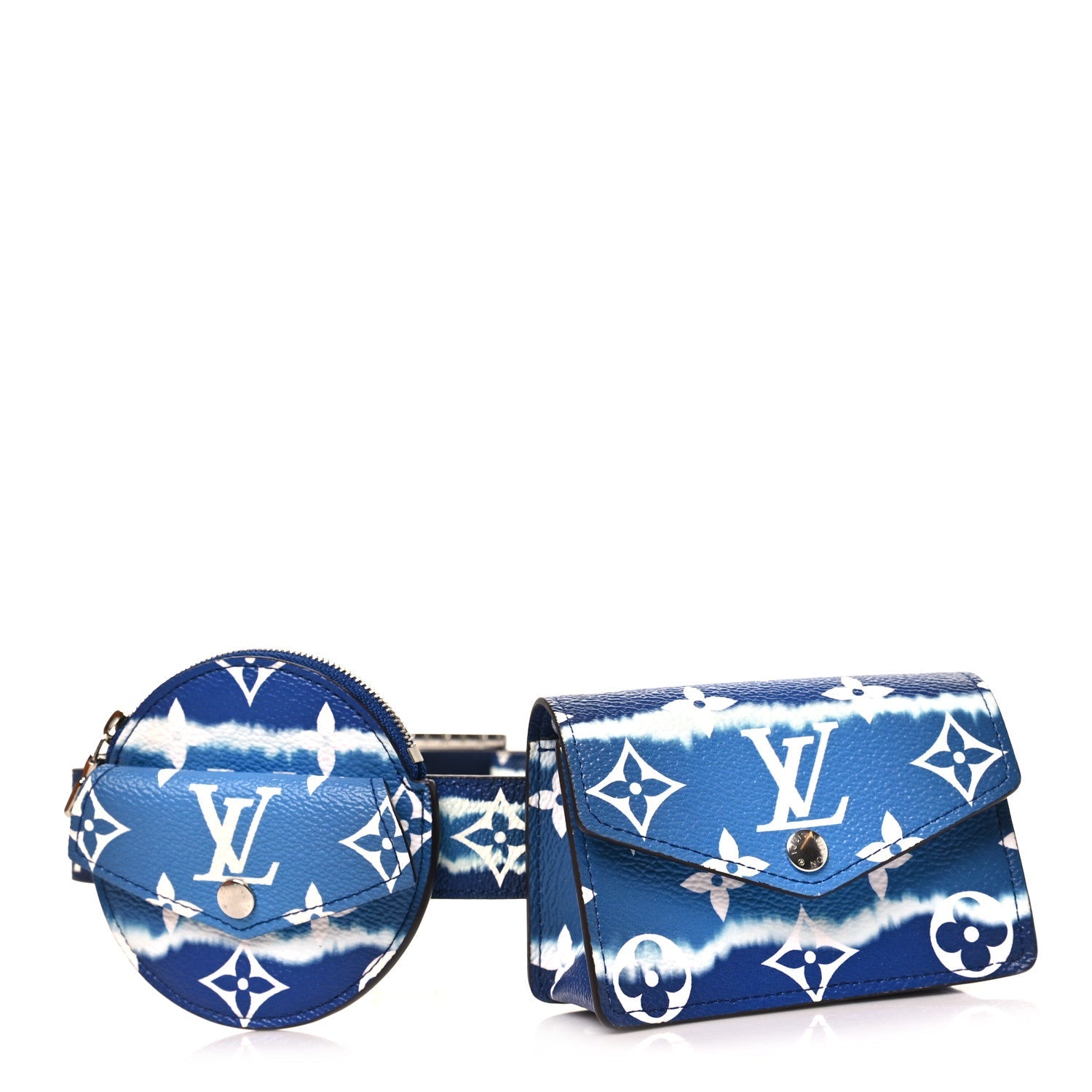 Louis Vuitton Monogram Escale 30mm Daily Multi Pocket Belt 80 32 Blue