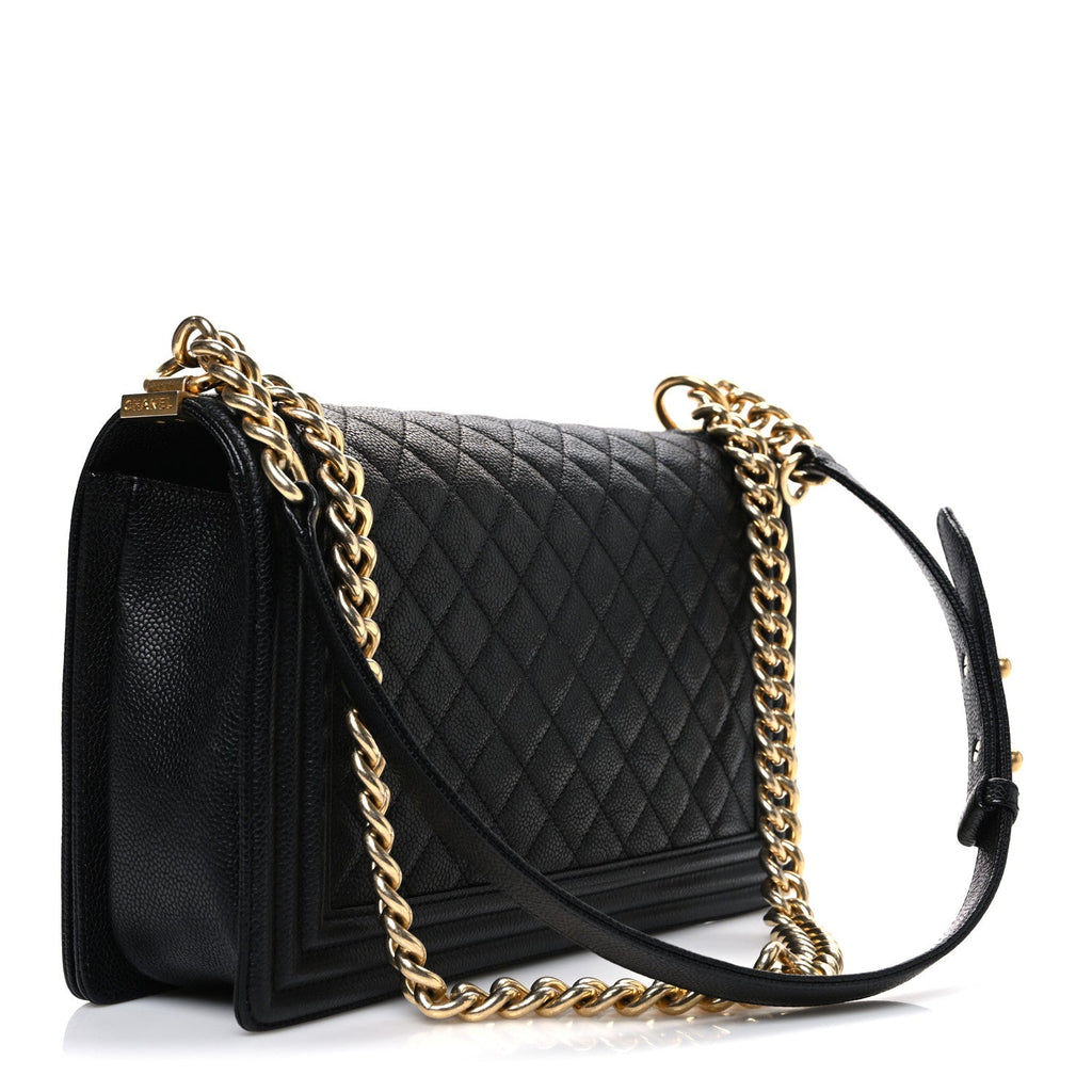 Chanel Caviar Quilted New Medium Boy Flap Black