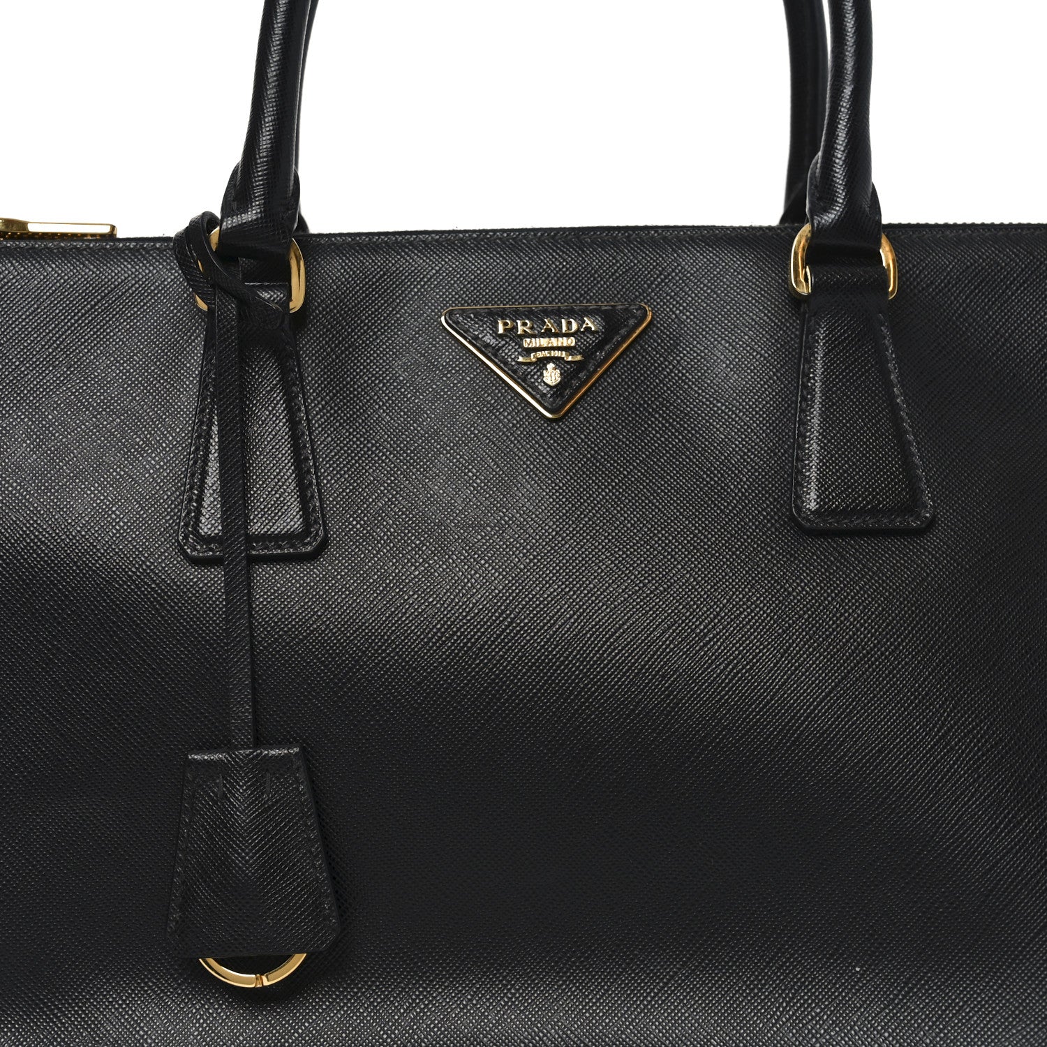 Prada Saffiano Medium Galleria Double Zip Tote Black