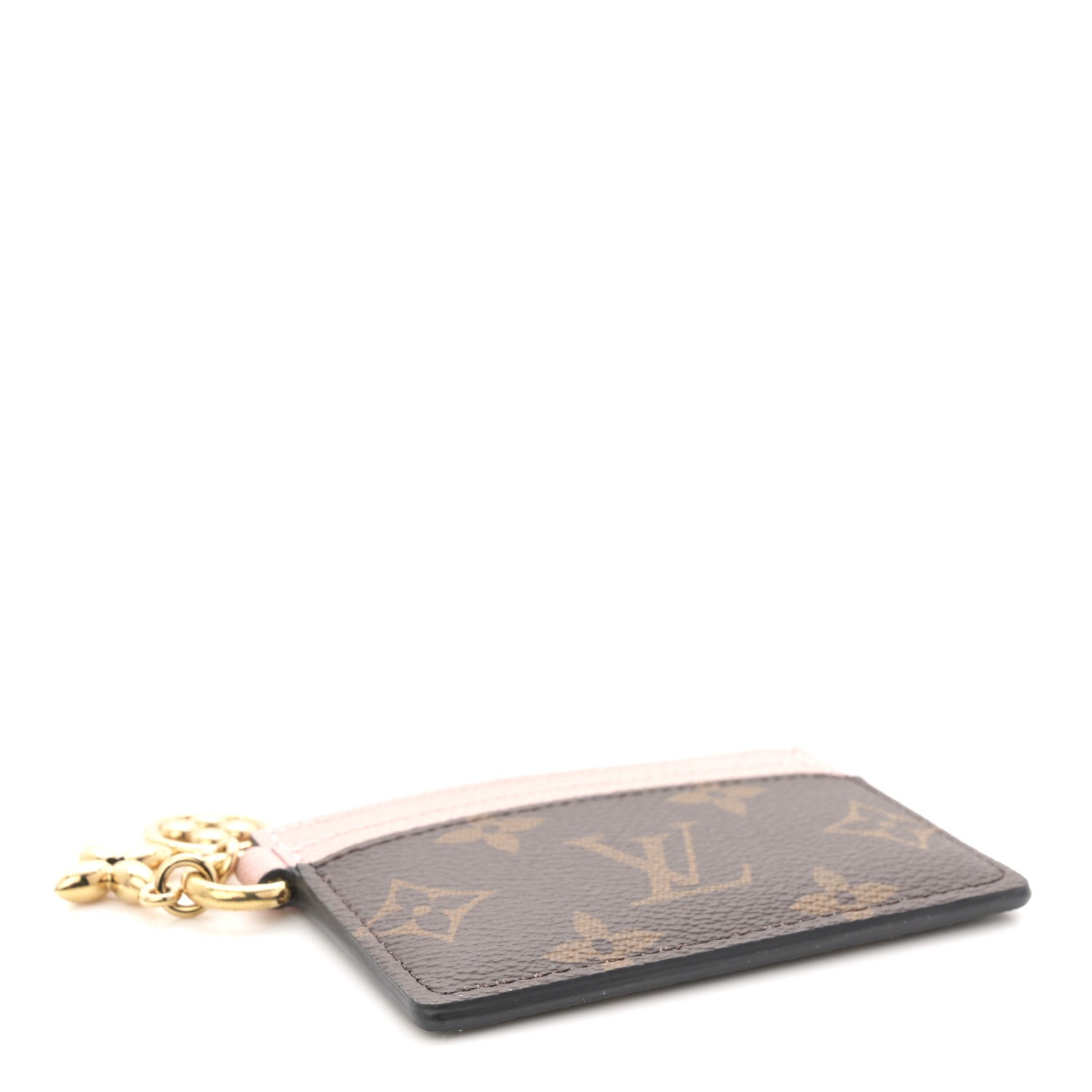 Louis Vuitton Monogram LV Charms Card Holder Rose Ballerine