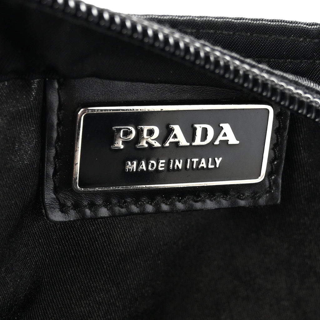 Prada Nylon Vela Flat Messenger Bag Black