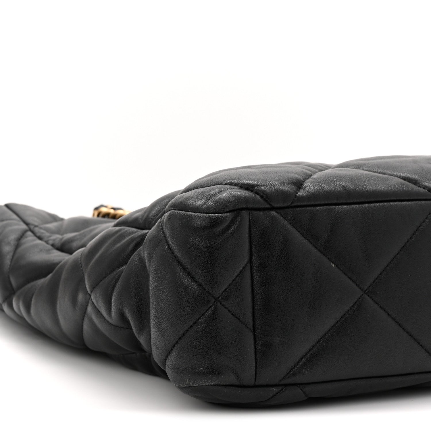 Chanel Lambskin Quilted Chanel 19 Shopping Bag Black