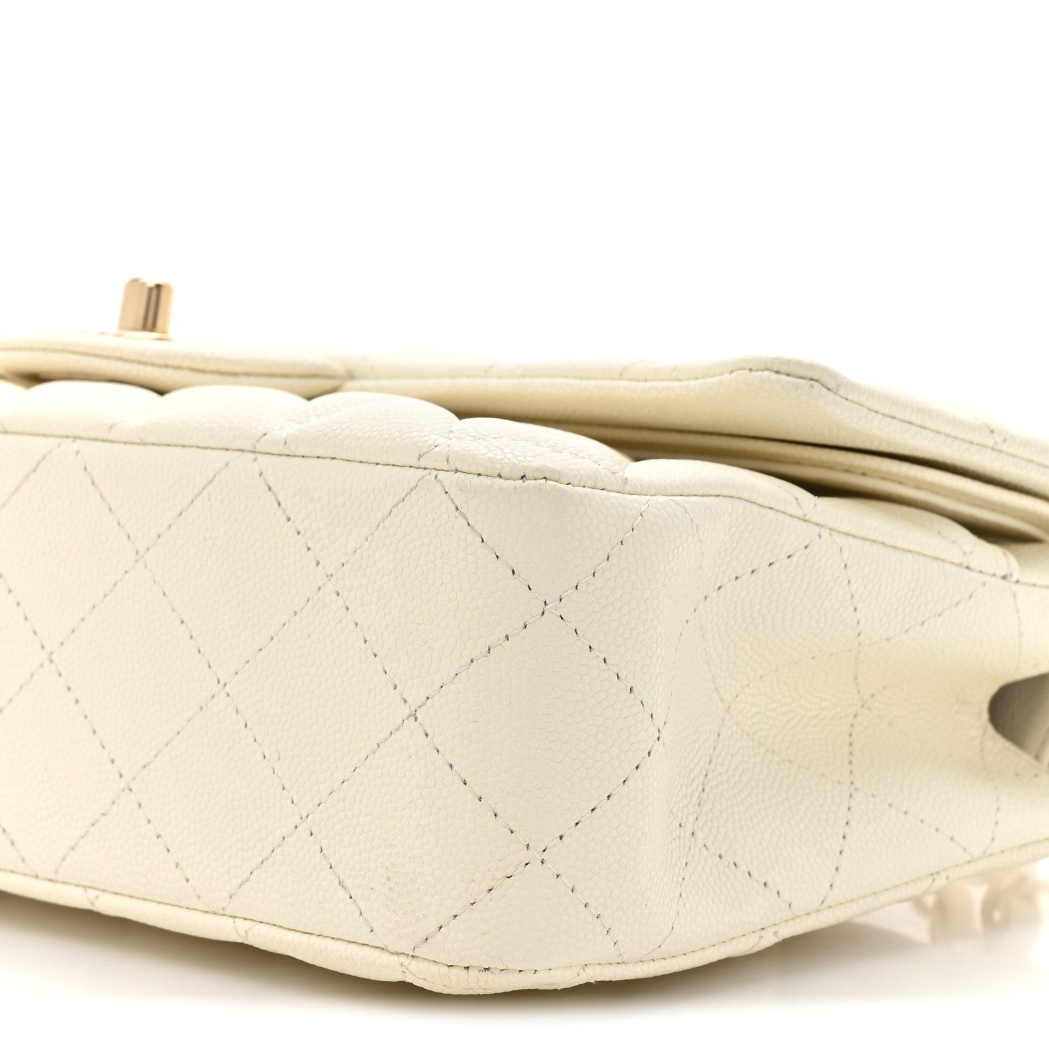 Chanel Caviar Quilted Medium Double Flap White