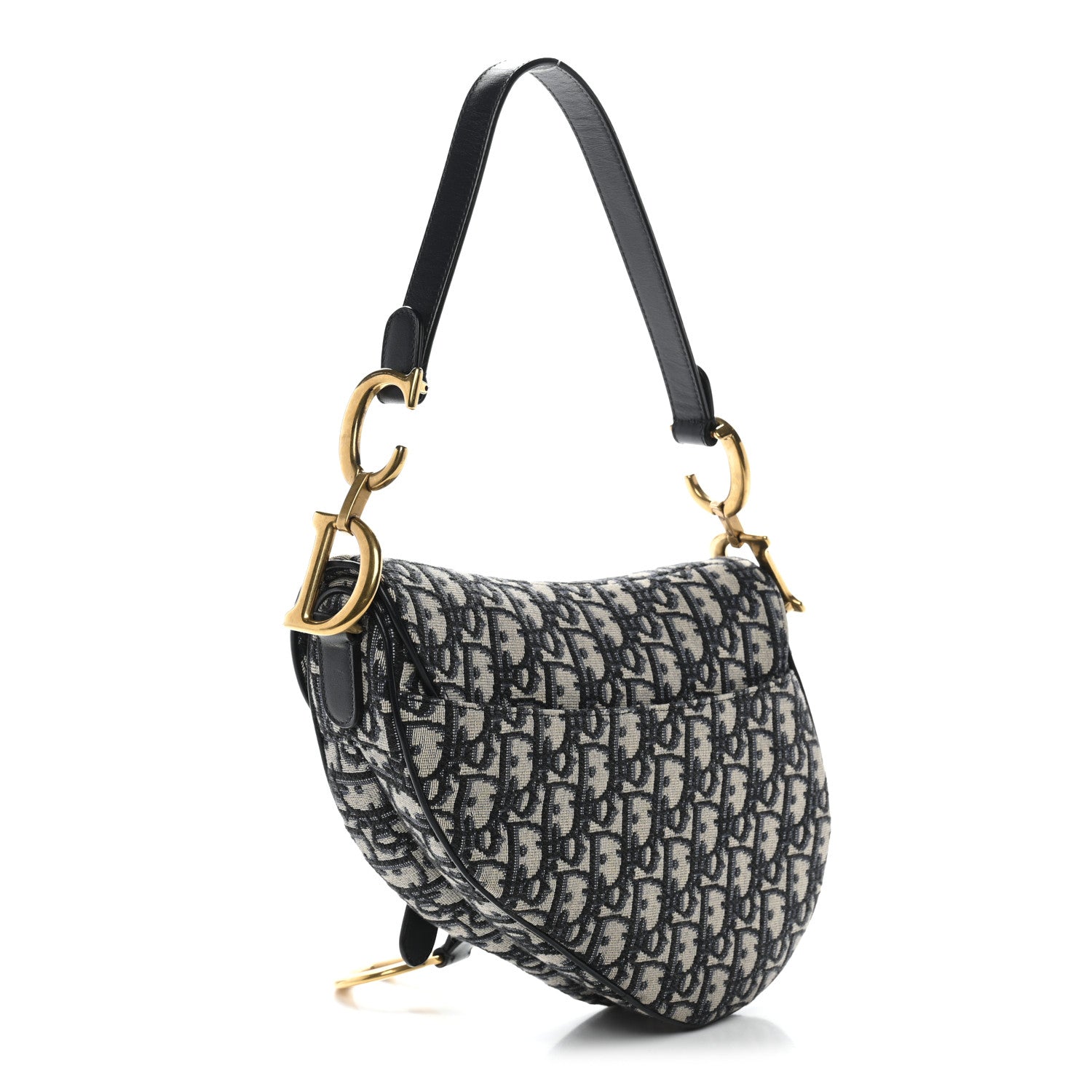 Christian Dior Oblique Saddle Bag Blue
