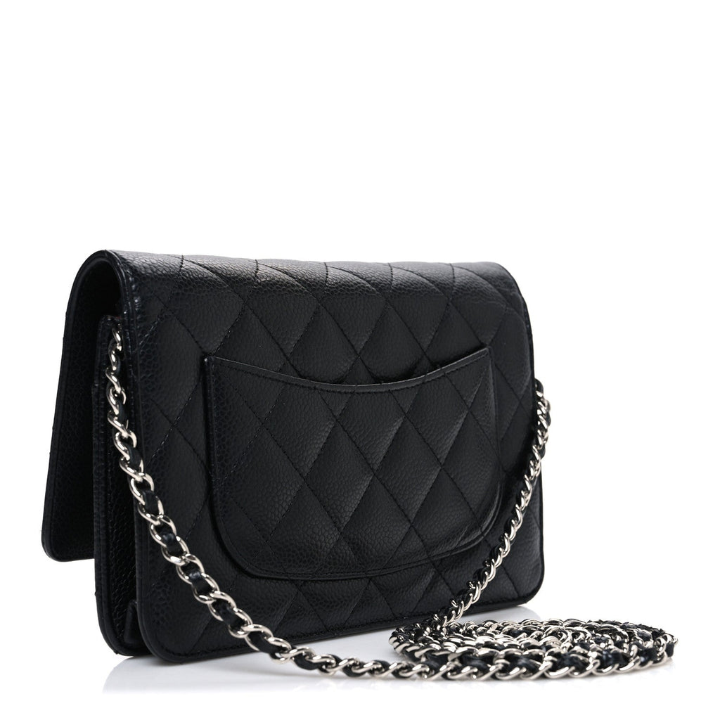 Chanel Caviar Quilted Wallet on Chain WOC Black
