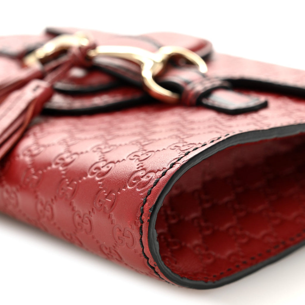 Gucci Soft Microguccissima Mini Emily Chain Shoulder Bag Rosso