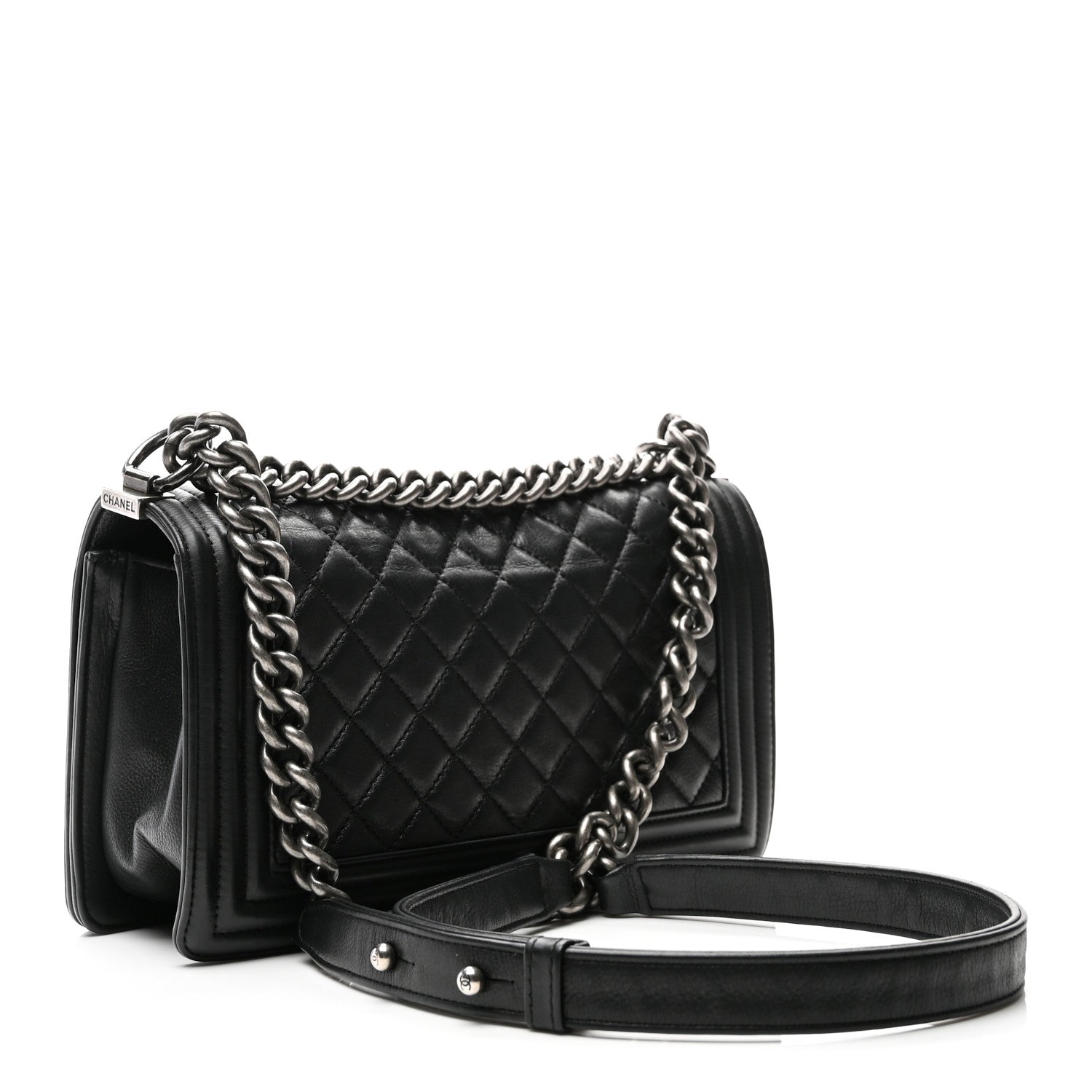 Chanel Calfskin Quilted Medium Boy Flap Black