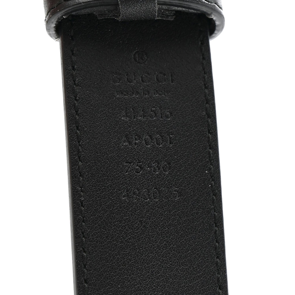 Gucci Calfskin Double G 30mm Belt 75 30 Black